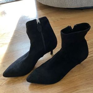 Rebecca Minkoff suede kitten heel point toe bootie 7